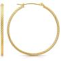 14k Yellow Gold Twisted Square Tube Hoop Earrings