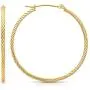 14k Yellow Gold Twisted Square Tube Hoop Earrings