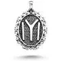 argunjewellery Turkish Jewelry Oval Kayi IYI Ertugrul Motif 925K Sterling Silver Unisex Pendant
