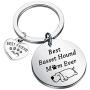 FUSTMW Basset Hound Keychain Best Basset Hound Mom Ever Gifts Dog Mom Owner Basset Hound Gifts Dog Trainer Dog Lover Jewelry Gifts
