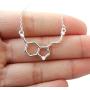 3pcs Happiness Serotonin Molecule Necklace Science Jewelry Ideal Necklaces for Teacher, Professor, Chemistry Grad, and Science Lovers