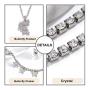Zoestar Butterfly Choker Necklace Sparkly Crystal Tennis Necklaces 2 Layered Gorgeous Shiny Chain Jewelry for Women and Girls