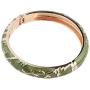 UJOY Womens Bangle Bracelet Golded Alloy Hinged Flower Enameled Cloisonne Jewelry with Gift Box 55B01