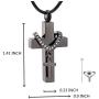 LLmansha Stainless Steel Cremation Jewelry for Ashes Cross Urn Pendant Necklace Memorial Keepsake Jewelry Urn