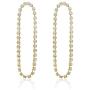 Gold Rhinestone Tassel Chain Linear Dangle Earrings for Women - PeriFairy Crystal Round Circle Theard Shoulder Drop Pierced Jewelry