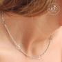 555Jewelry Womens Stainless Steel Mini Multi Heart Love Dainty Chain Necklace