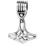 AeraVida Celtic Knot Thors Norse Hammer Mjolnir .925 Sterling Silver Pendant AeraVida Celtic Knot Thors Norse Hammer Mjolnir .925 Sterling Silver Pendant
