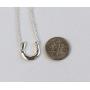 Tisoro 925 Solid Sterling Silver Lucky Horseshoe Pendant Necklace, 16 Inch Lucky Charm Horse Jewelry