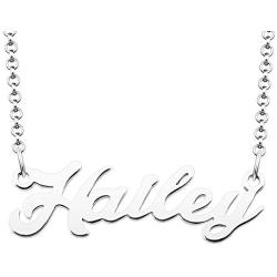 LoEnMe Jewelry His and Her Name Necklace of Custom Made Sterling Silver Personalized Gift for Women Girls Couple