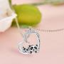 Panda Necklace for Women 925 Sterling Silver I Love You Forever Necklace Jewelry Gifts for Women Mom Wife Daughter Girls