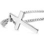 Jstyle Jewelry Mens Simple Cross Necklace Stainless Steel Pendant for Women 24 Inch