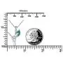 Ladytree S925 Sterling Silver Vegan Necklace Cubic Zirconia Green Symbol Necklace for Vegetarian Women,18 inches
