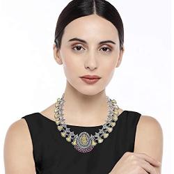 Aheli Indian Traditional Jewelry Trible Oxidized Necklace Earring Set Bollywood Bohemian Fashion for Women