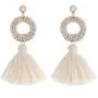 Baoqin Rattan Tassels Earrings For Women – Boho Wicker Woven Handmade Earrings for Women Girls