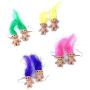 Handmade Ugly Doll Earrings Resin Cool Nostalgic Colorful Hair Babies Pendant Dangle Earring Funny Crazy Cartoons Baby Drop Earrings for Women Girl Punk Exaggerated Creative Jewelry