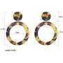 UNIWILL Acrylic Earrings Tortoise Shell Resin Earrings Drop Dangle Statement Earrings for Women Fashion Jewelry