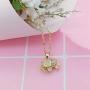 SWJEWEL Sunflower Necklace for Women 18k Gold Plated CZ Stainless Steel You are My Sunshine Girl Pendant Charm Necklace