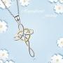 YFN Cross Necklace 925 Sterling Silver Celtic Knot Cross Infinity Heart Love Pendant Necklace 18''