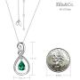 Birthday Gifts for Her March April Birthstone Aquamarine Necklace Emerald Pearl Garnet Amethyst Sterling Silver Forever Love Infinity Jewelry