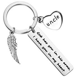 Gzrlyf Memorial Keychain God Has You in His Arm I Have You in My Heart Sympathy Gifts for Loss of Loved One