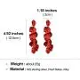 SMALLLOVE Acrylic Petal Dangle Drop Earrings for Women Girls Fashion Long Rose Flower Hanging Resin Floral Statement Earring Jewellery Gifts SMALLLOVE Acrylic Petal Dangle Drop Earrings for Women Girls Fashion Long Rose Flower Hanging Resin Floral Statement Earring Jewellery Gifts