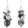 NOVICA Multi-Gem Quartz .925 Sterling Silver Cluster Earrings, Lovely Blend in Black NOVICA Multi-Gem Quartz .925 Sterling Silver Cluster Earrings, Lovely Blend in Black