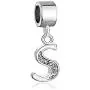 CharmSStory Alphabet Beads A-Z Letter Initial Spacer Dangle Clear Synthetic Crystal Silver P Charm For Snake Chain Bracelets CharmSStory Alphabet Beads A-Z Letter Initial Spacer Dangle Clear Synthetic Crystal Silver P Charm For Snake Chain Bracelets