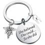 Dental Hygienist Gifts She Believed She Could So She Did Keychain Dentist Jewelry Graduation Gift For DH