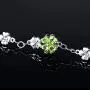JIANGXIN 925 Sterling Silver Birthstone Chain Link Bracelet for Women Girl Lucky Four leaf clover Gemstone Fine Jewelry Good Luck Shamrock Birthday Gift JIANGXIN 925 Sterling Silver Birthstone Chain Link Bracelet for Women Girl Lucky Four leaf clover Gemstone Fine Jewelry Good Luck Shamrock Birthday Gift