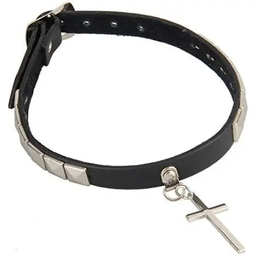 GelConnie Gothic Spike Studded Collar Necklace Punk Rock Genuine Leather Choker Collar Necklace for Women, Teens Girls, Sister GelConnie Gothic Spike Studded Collar Necklace Punk Rock Genuine Leather Choker Collar Necklace for Women, Teens Girls, Sister