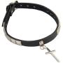 GelConnie Gothic Spike Studded Collar Necklace Punk Rock Genuine Leather Choker Collar Necklace for Women, Teens Girls, Sister