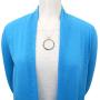 Gemstone Pendant Necklace in 925 Sterling Silver Genuine Turquoise & Gemstones (24'' Length)