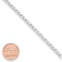 Miabella 925 Sterling Silver Italian 3mm, 4mm Solid Diamond-Cut Mariner Link Chain Anklet Ankle Bracelet for Women, 9, 10 Inch Made in Italy