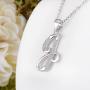 EVER FAITH 925 Sterling Silver CZ Cursive Initial 26 Letters Alphabet Adjustable Pendant Necklace Clear
