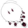 Rosemarie Collections Womens Statement Silver Tone and Spiral Loop Crystal Bib Necklace and Earrings Set Rosemarie Collections Womens Statement Silver Tone and Spiral Loop Crystal Bib Necklace and Earrings Set