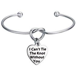 WUSUANED I Cant Tie The Knot Without You Bridesmaid Bracelet Wedding Jewelry Bridal Party Gift