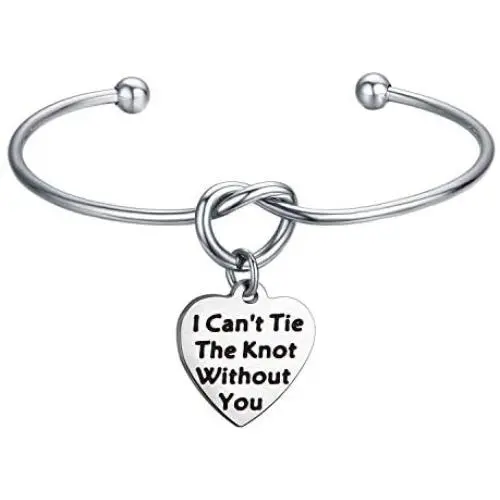 WUSUANED I Cant Tie The Knot Without You Bridesmaid Bracelet Wedding Jewelry Bridal Party Gift WUSUANED I Cant Tie The Knot Without You Bridesmaid Bracelet Wedding Jewelry Bridal Party Gift