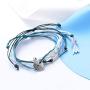 4 Pcs Feng Shui Good Luck Bracelet Black Obsidian Wealth Bracelet for Women Men Adjustable Elastic Leather Jewerly