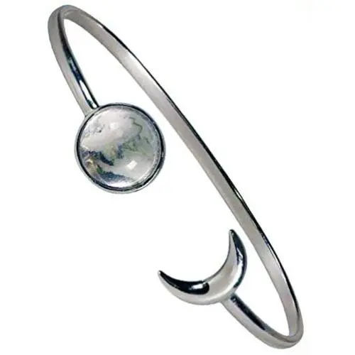 Once a Moon Moon DUST Sterling Silver Starlet Bracelet-Bangle | Authenticate Moon Meteorite | Extraordinary Lunar Moondust Once a Moon Moon DUST Sterling Silver Starlet Bracelet-Bangle | Authenticate Moon Meteorite | Extraordinary Lunar Moondust
