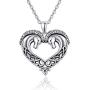 Horse Necklace Sterling Silver Horse Necklace Jewelry Gifts and Heart Shape Horse Pendant for Horse Lover Children Women Girls