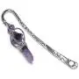MANIFO Vintage Silver Bookmark with Healing Crystal Gemstone Pendant Charm (Amethyst) MANIFO Vintage Silver Bookmark with Healing Crystal Gemstone Pendant Charm (Amethyst)