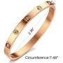 YCSLYW Love Friendship Stainless Steel Bracelet Bracelet Hinge Love Jewelry with Crystal Bracelet Gift Gift for Female Teen Girl