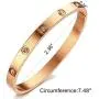 YCSLYW Love Friendship Stainless Steel Bracelet Bracelet Hinge Love Jewelry with Crystal Bracelet Gift Gift for Female Teen Girl
