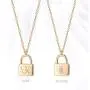 Mevecco Gold Dainty Initial Necklace Lock Necklace 18K Gold Plated Padlock Necklace Letter Necklaces for Women Minimalist Personalized Jewelry Mevecco Gold Dainty Initial Necklace Lock Necklace 18K Gold Plated Padlock Necklace Letter Necklaces for Women Minimalist Personalized Jewelry