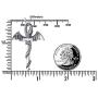 S925 Sterling Silver Punk Oxidized Vintage Dragon Wing Sword Pendant Necklace