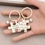 Zuo Bao Couple Jewelry You are My Sunshine My Only Sunshine Key Ring Stainless Steel Jigsaw Puzzle Piece Matching Pendant Keychain Set Zuo Bao Couple Jewelry You are My Sunshine My Only Sunshine Key Ring Stainless Steel Jigsaw Puzzle Piece Matching Pendant Keychain Set