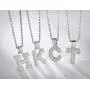 Asluco Initial Letter Pendant Necklace,14K Gold/White Gold Plated Iced Out Cubic Zirconia A-Z Alphabet Pendant Long Chain Necklace Custom Name Jewelry for Women Men Teen Girls