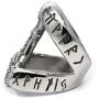 Gungneer Mammen Viking Thor Mjolnir Hammer Rune Letters Stainless Steel Ring Men Women Norse Protection Jewelry