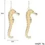 BELUCKIN Nautical Alloy Seahorse Dangle Earrings Women Animal Jewelry BELUCKIN Nautical Alloy Seahorse Dangle Earrings Women Animal Jewelry