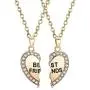 ODETOJOY Best Friends Necklace for 2 BFF Broken Heart Necklace Rhinestone Bestfriends Engraved Letters Pendant ODETOJOY Best Friends Necklace for 2 BFF Broken Heart Necklace Rhinestone Bestfriends Engraved Letters Pendant